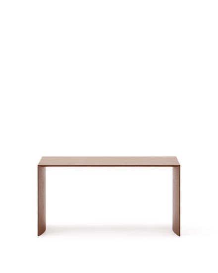 Litto Журнальный столик из шпона ореха с отделкой натурального цвета, 90 x 45 см