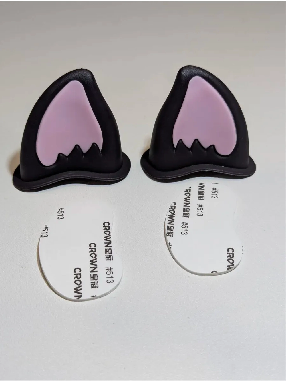 ++ Кошачьи ушки на мото шлем огонь розовые