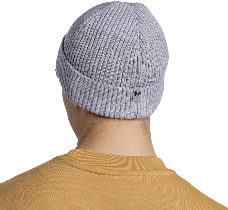 Шапка Buff Merino Active Hat Solid Light Grey Фото 3