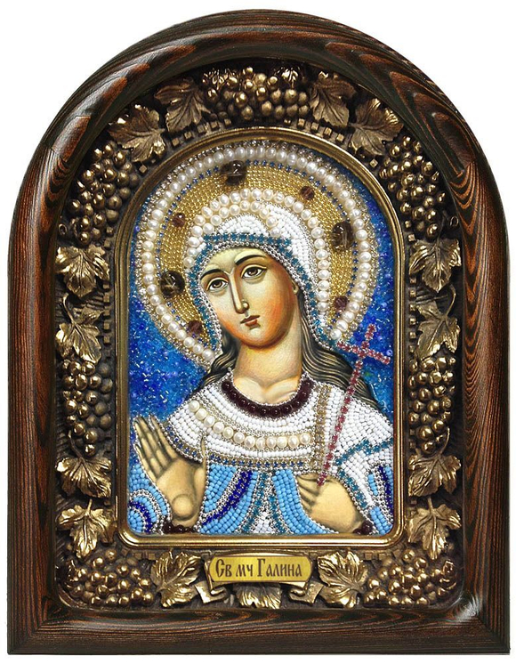 Икона Святая Мученица Галина бисер