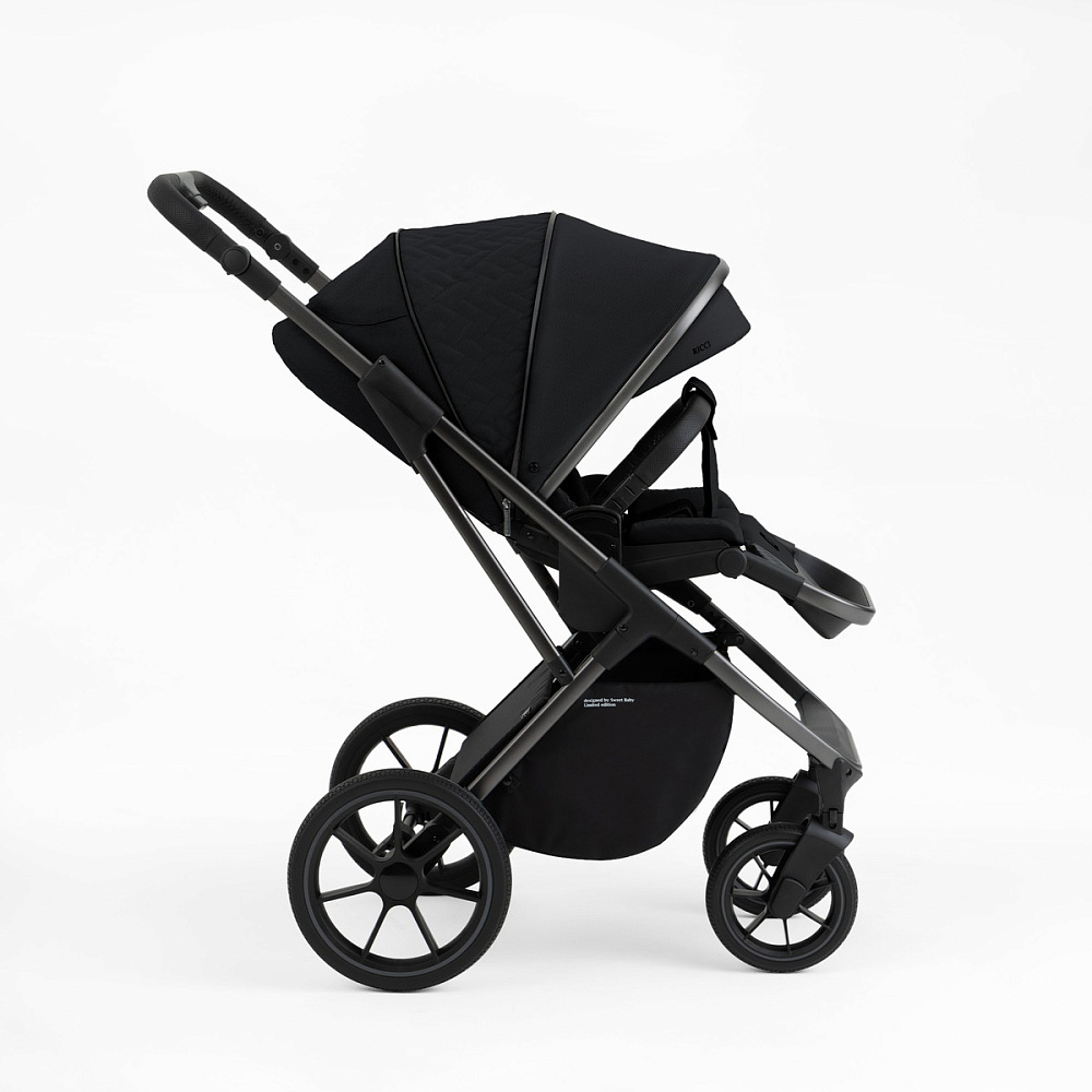 Детская коляска Sweet Baby Ricci 2 в 1 2024 Black 426669