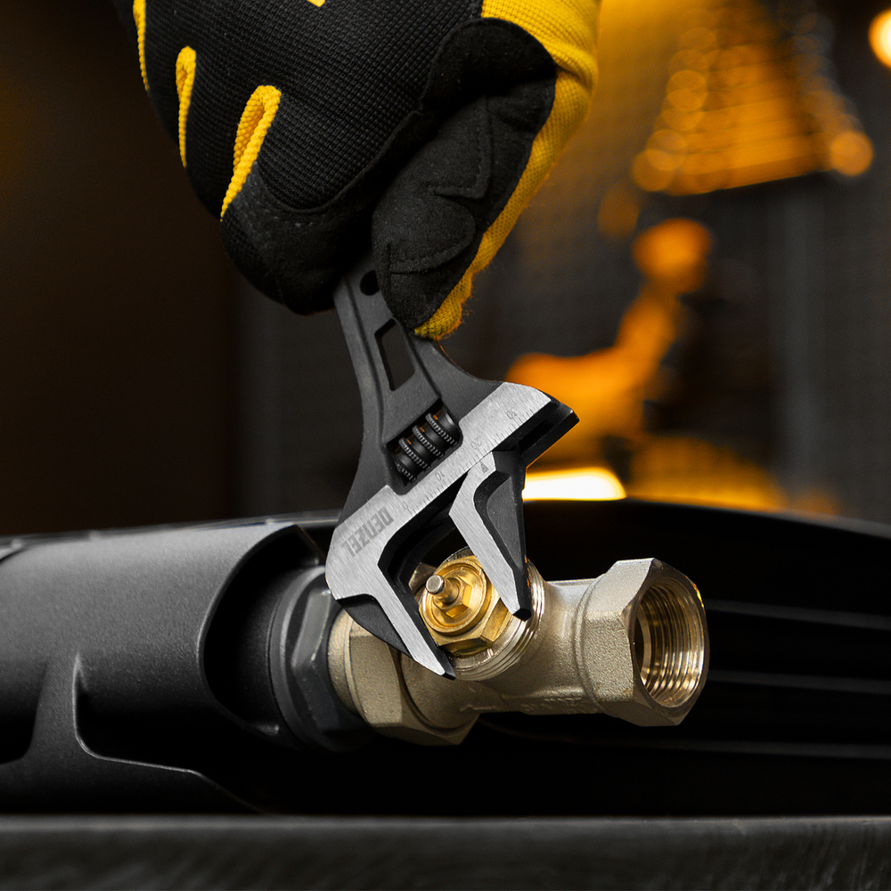 Ключ разводной, 200 мм, CrV, кованый Denzel