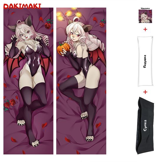 Дакимакура фурри Летучая мышь девочка арт. 1192