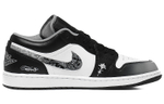 Jordan Air Jordan 1 Low top Vintage Basketball Shoes Unisex Black White Gray