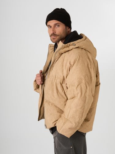 Бежевый объемный пуховик QWE