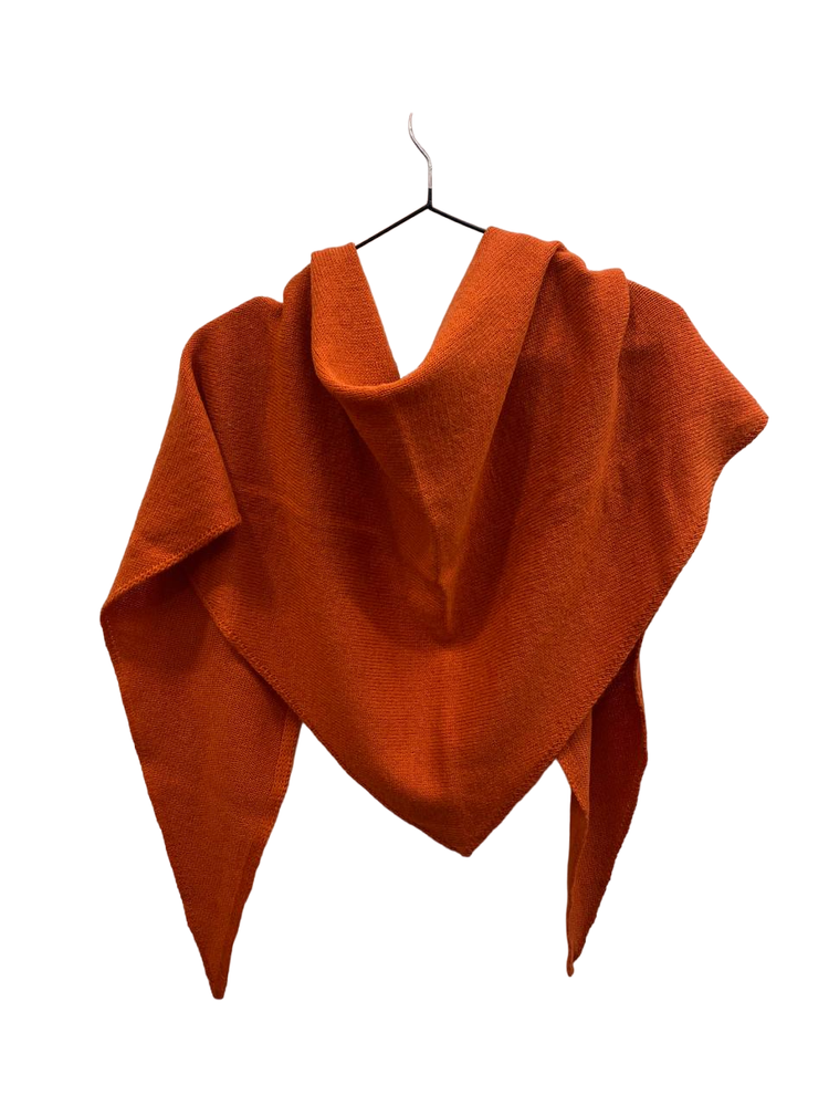Оренбургский платок-косынка К501-18 оранжевый