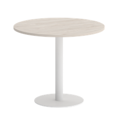 Home Office Стол круглый VR.SP-5-90.1 Денвер Светлый/Металл Белый 900*900*753