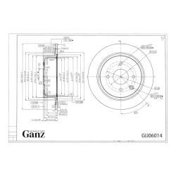 Диск тормозной GANZ задний с покрытием NISSAN Teana / Maxima Арт.: GIJ06014