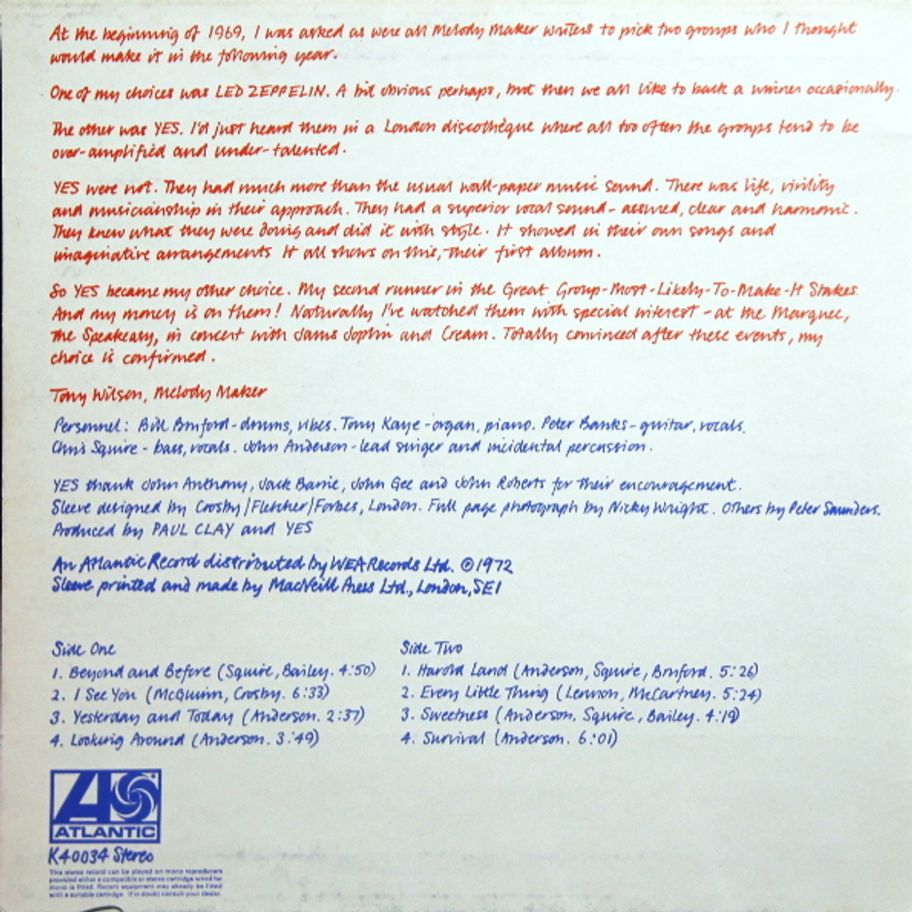 Yes / Yes (LP)