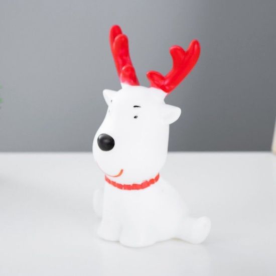 Новогодний ночник "Олененок с рожками" 1Вт белый 10,5*8*14 см.