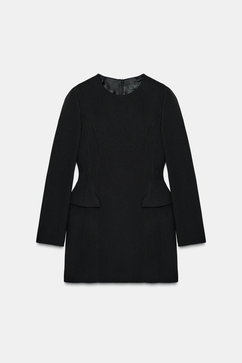 ZARA КОРОТКОЕ ПЛАТЬЕ С КАРМАНАМИ — ZW COLLECTION LIMITED EDITION, ЧЕРНЫЙ