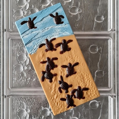 764 | Форма для шоколадных плиток "Черепашки" (275*175мм)