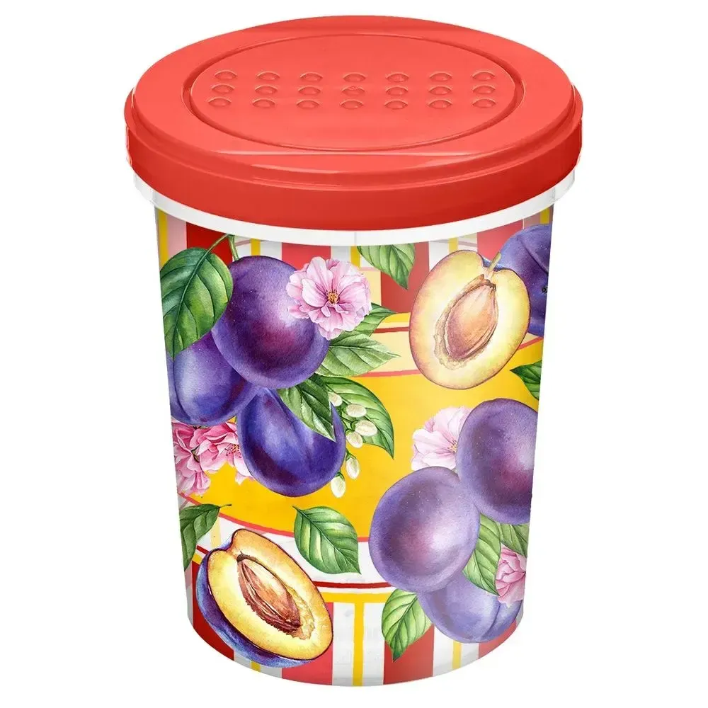 Банка с завинчивающейся крышкой Asti 1л с декором Сицилия, Красный Банка с завинчивающейся крышкой Asti 1л с декором Сицилия, Красный