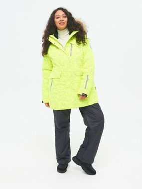 Женская горнолыжная куртка большого размера BATEBEILE зелёного цвета