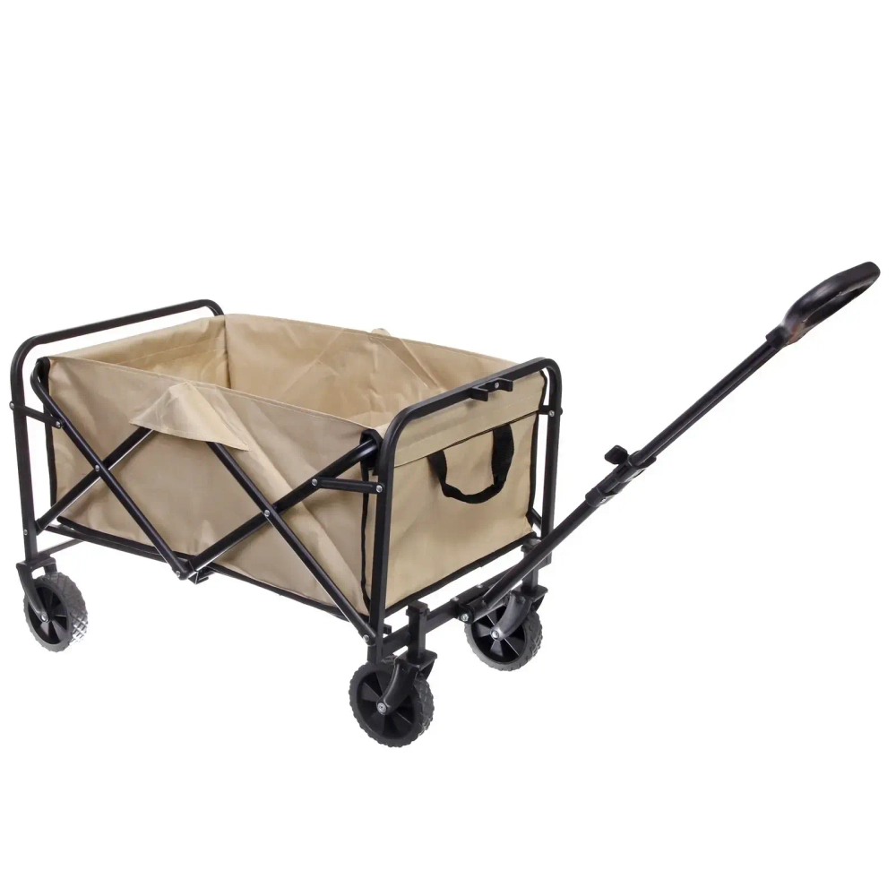 Тележка садовая складная 4 колеса 75*48*49/89см. бежевая