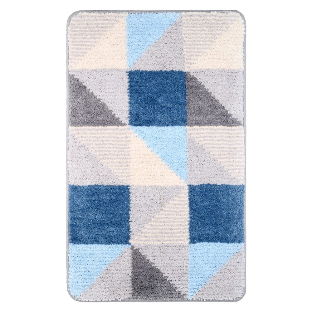 "VISA" Коврик для ванной 1-ый серо-голубой (50х80см) FX-5005X