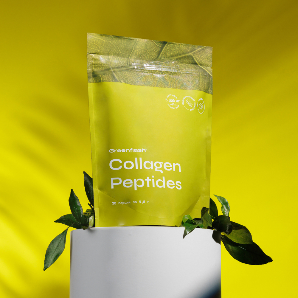Greenflash Collagen Peptides Коллаген пептидный, 30 порций, дойпак, вкус зеленый чай