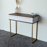 Туалетный столик консоль ROYAL 5211 эко (Дуб Веллингтон-Золото-р.золото)