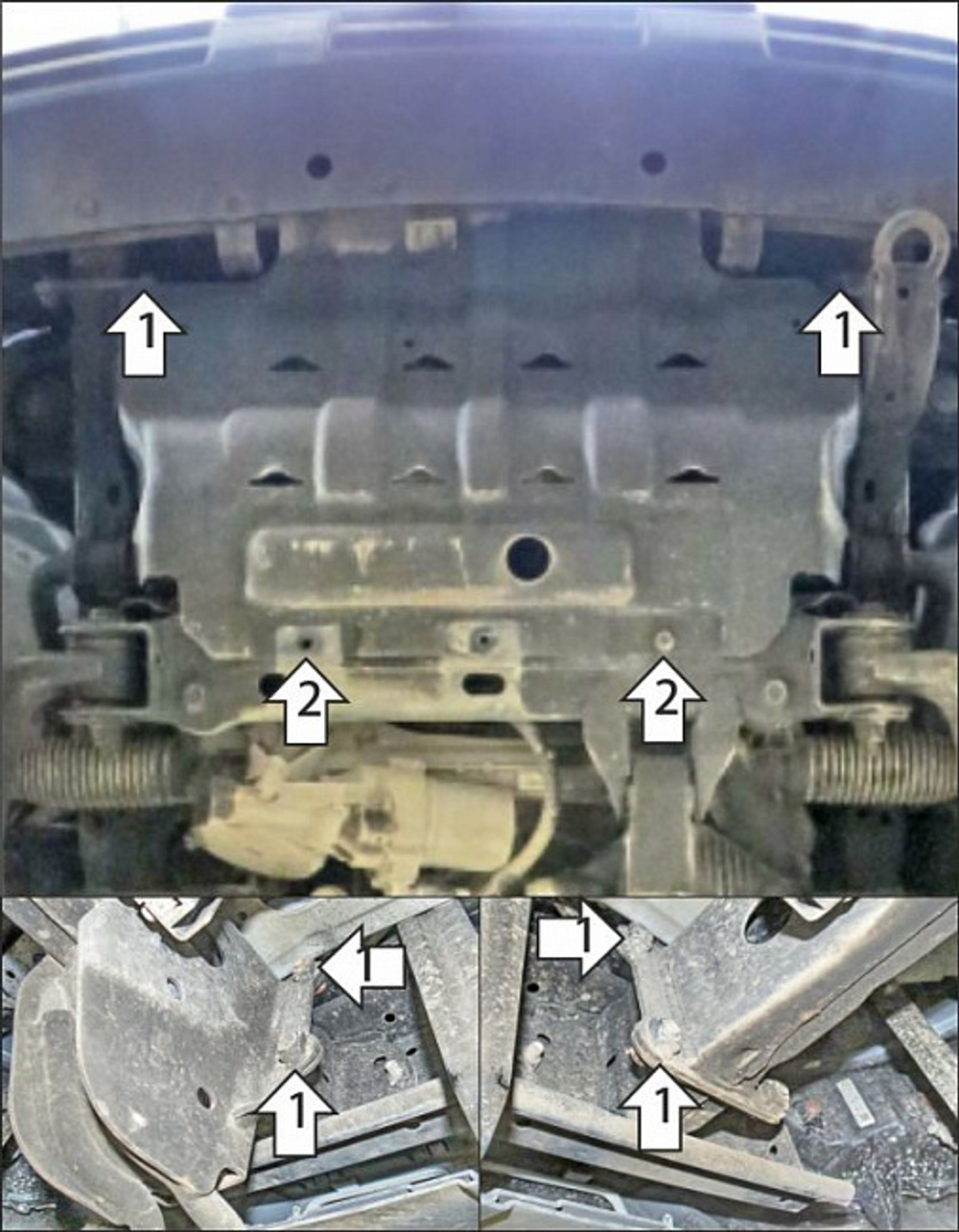 Защита радиатора, 2 мм, Сталь. для Great Wall Poer 2021-н.в., Motodor.73113