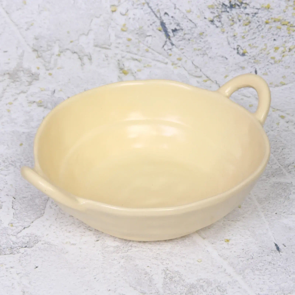 Тарелка керамическая «Акварель» 21*17*5,5см, бежевая