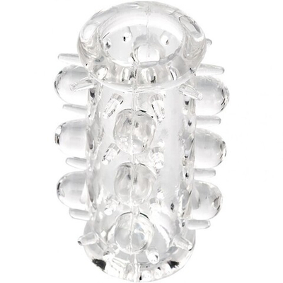 Насадка на пенис с бусинами и усиками (прозрачный) (Цвет: прозрачный)