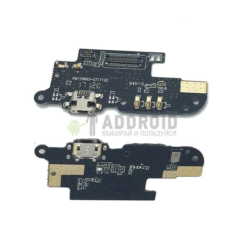 Нижняя плата для Meizu M6 с разъемом зарядки (usb), микрофоном и вибромотором