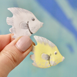 Молд силиконовый для творчества "Морские звезды и Рыбка" / форма для лепки из полимерной глины, пластилина, гипса, воска и мыла