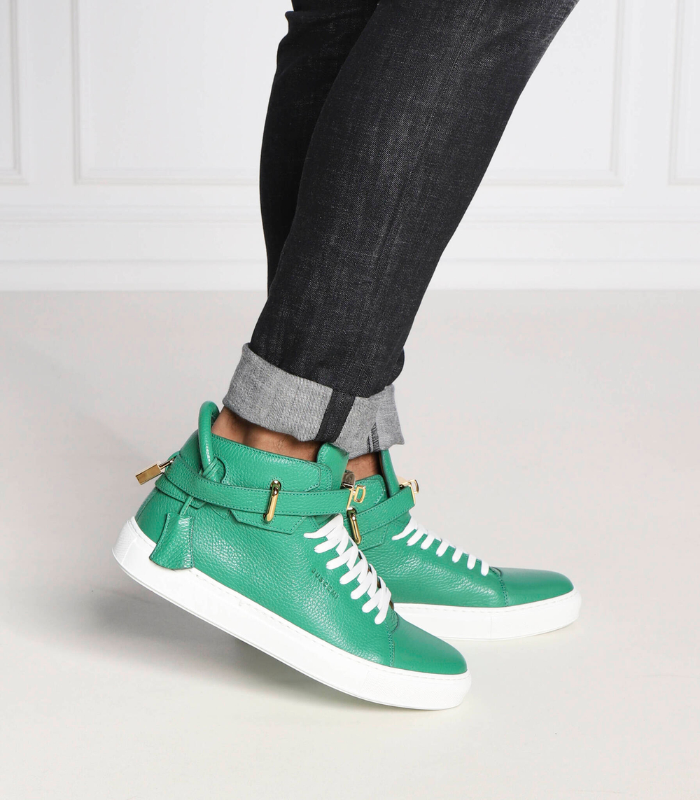 Кожаные кроссовки alce Buscemi - зеленый(BCW22701)