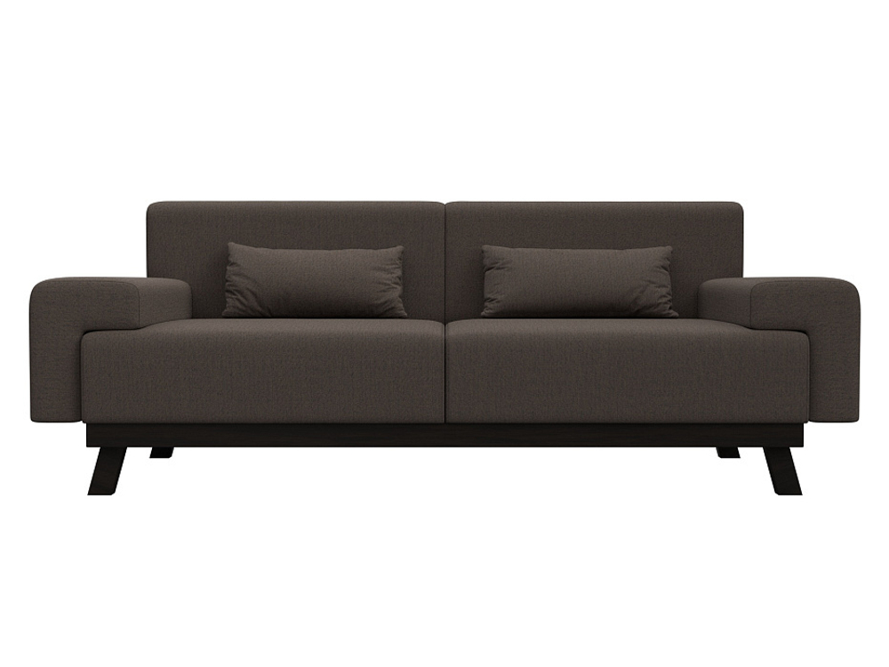 Диван прямой Мюнхен, Амур 05 коричневый, Рогожка, 122471