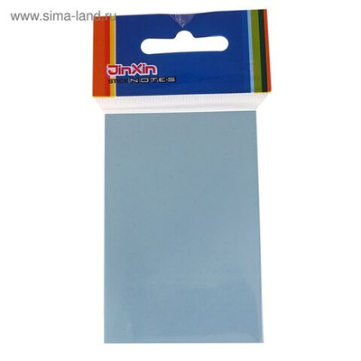Блок с липким краем 51 мм x 76 мм, 100 листов, пастель, голубой
