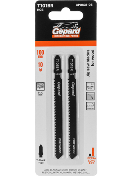 Пилка лобз. по дереву T101BR (2 шт.) GEPARD