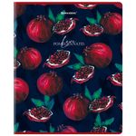 Тетрадь А5, 48 л., BRAUBERG, скоба, клетка, матовая ламинация, выборочный лак, "Гранаты", 404376, 1шт