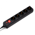 BURO Сетевой фильтр, 5 розеток, 10 метров, (500SH-10-B), черный (коробка) {992303}