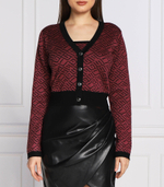 кардиган jacquard GUESS - бордовый(W2BR55 Z2YK2)