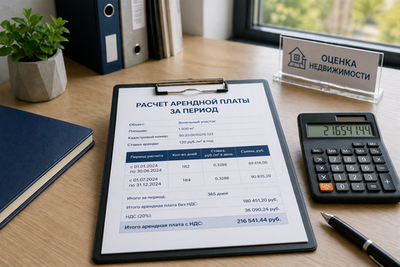 Расчет арендной платы за период