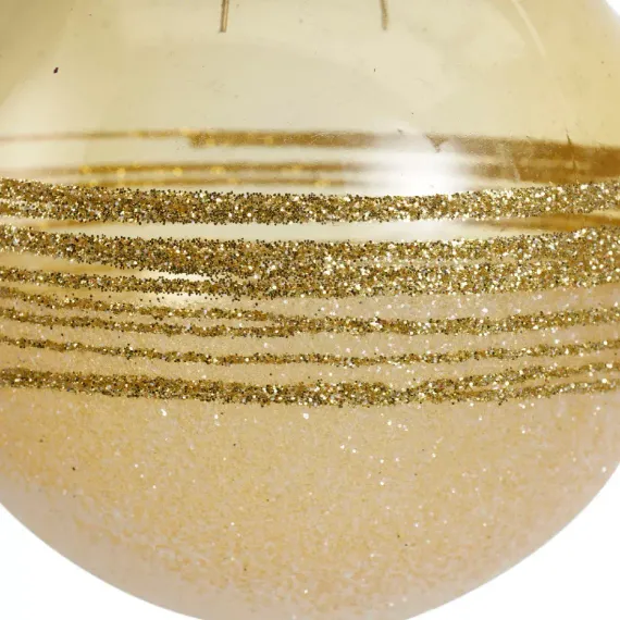 Набор пластиковых шаров Золотая Нить 80 мм., золотой, 12 шт., Kaemingk (025759)