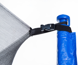 Батут с лестницей и внутренней сеткой 180 см синий