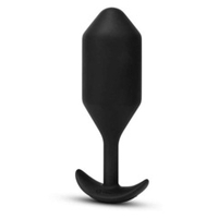 Черная вибропробка для ношения 16,5см b-Vibe Vibrating Snug Plug 5 BV-036-BLK