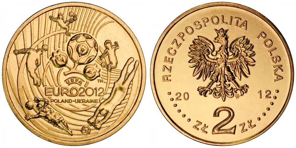 Польша 2 злотых, 2012 Чемпионат Европы по футболу