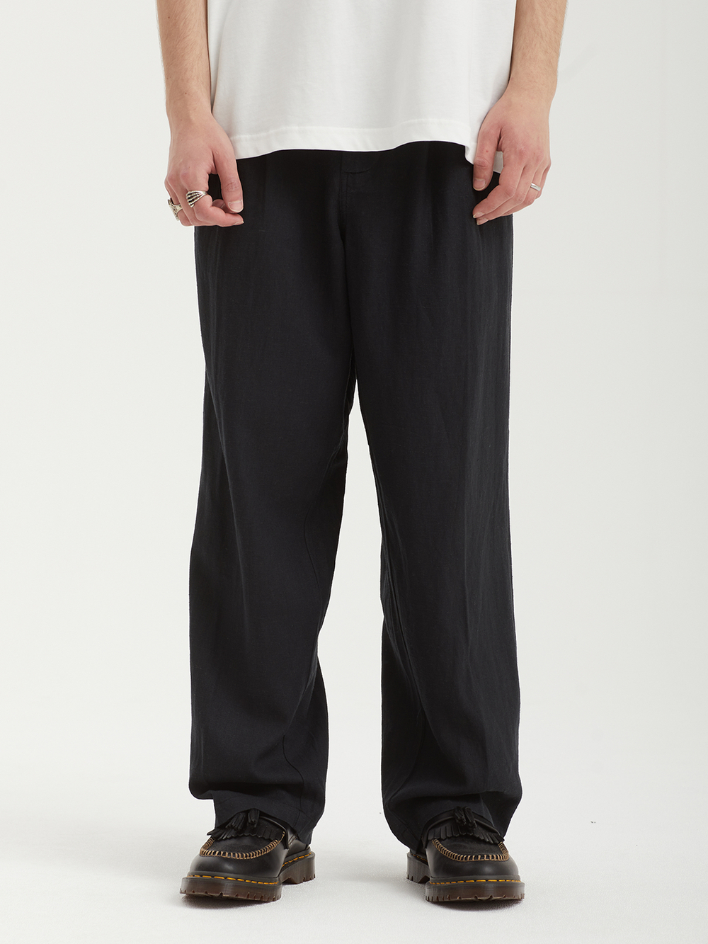 Мужские Брюки (Relaxed Fit) Foster Pleated Linen