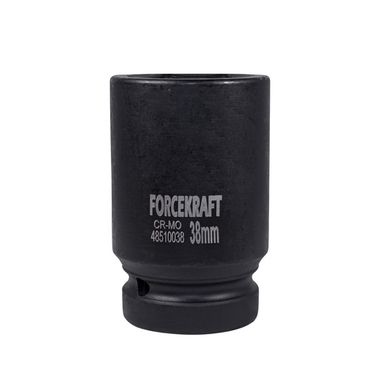 Головка ударная глубокая 1'', 38мм (6гр.) FORCEKRAFT FK-48510038