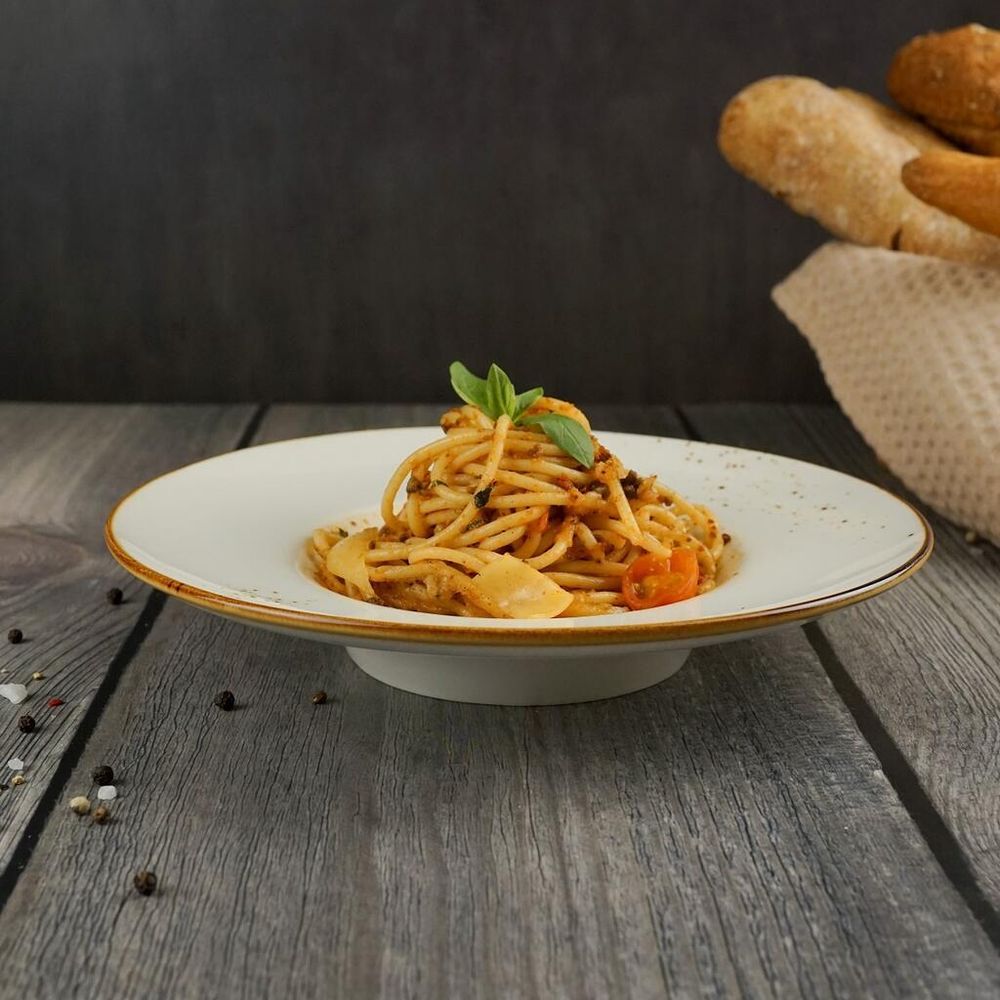 Тарелка глубокая 140 мл d 21,3 см h3,5 см для пасты   Proff Cuisine [6]