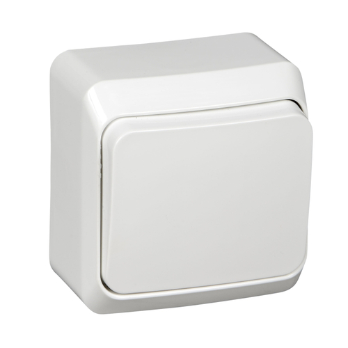 Schneider Electric ЭТЮД Белый Выключатель 1-клавишный открытая установка BA10-001B