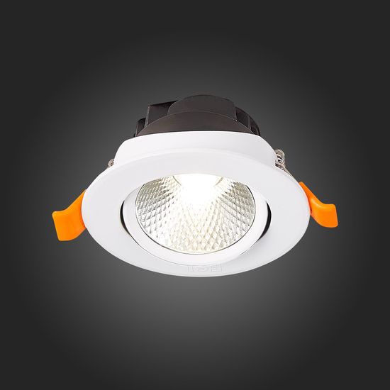 ST211.538.06.24 Св-к встр. Белый LED 1*6W 3000K 480Lm Ra80 24° IP20 D86xH50 220-240V Встраиваемые светильники