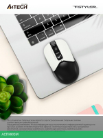 Мышь A4Tech Fstyler FM12 Panda белый/черный