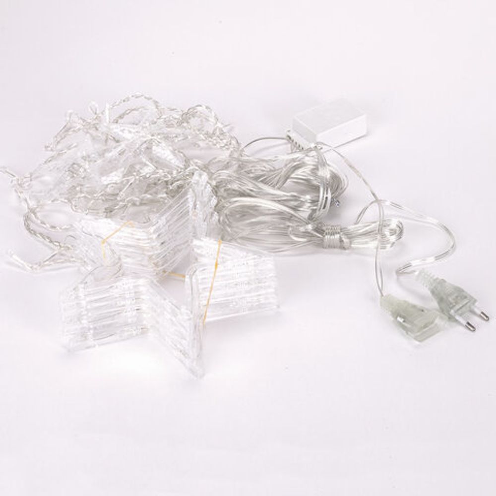 Гирлянда светодиодная "Звезды" занавес на окно 3х1 м, 138 ламп, теплый белый, ЗОЛОТАЯ СКАЗКА, 591338