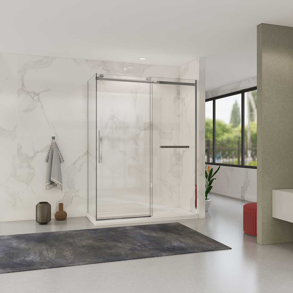 Душевой уголок Комо Софт (Como Soft) Vincea VSR-1CS1015CL, 1500*1000, хром, стекло прозрачное