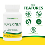 NaturesPlus, Bioperine 10, 90 капсул (10 мг в капсуле)