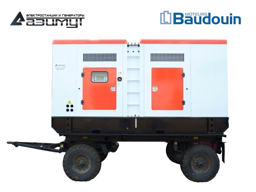 Дизельный генератор Азимут ЭД-200-Т400-1РКМ9 Baudouin на шасси в кожухе