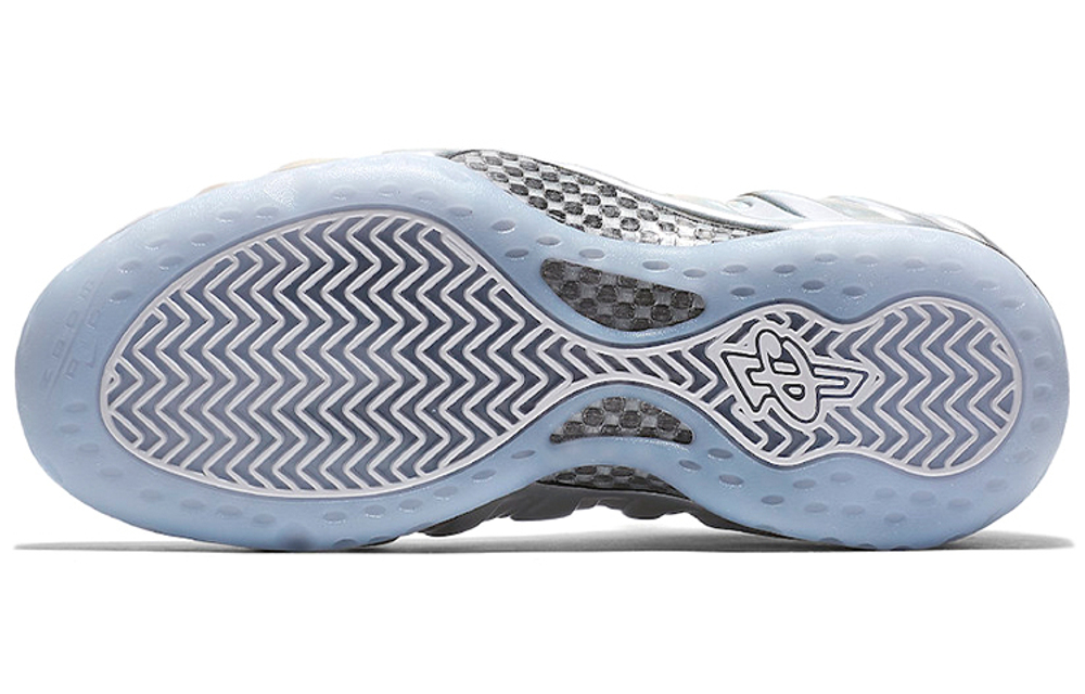 Кроссовки Nike Foamposite One Chrome White (Женская размерная сетка)